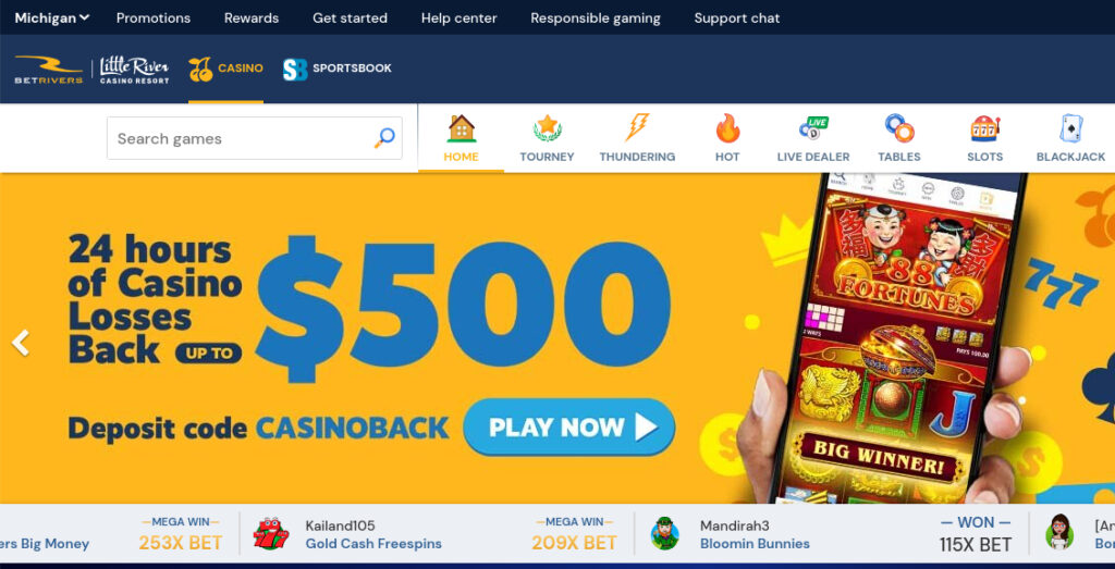 BetRivers MI Online Casino